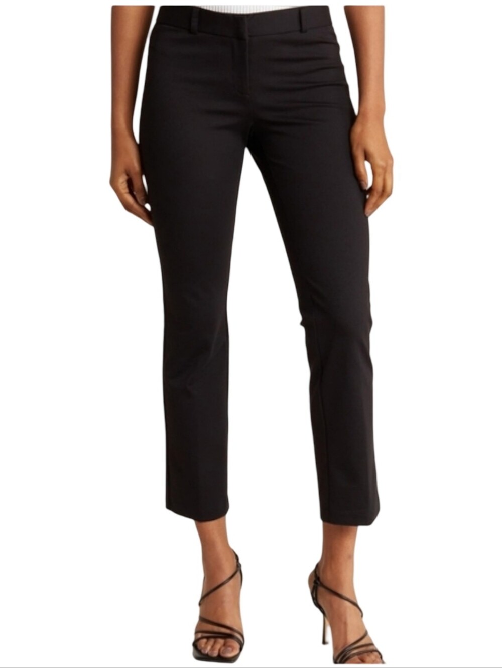 NWT Amanda & Chelsea Black Straight Leg Ankle Pants Size 6 Business Casual